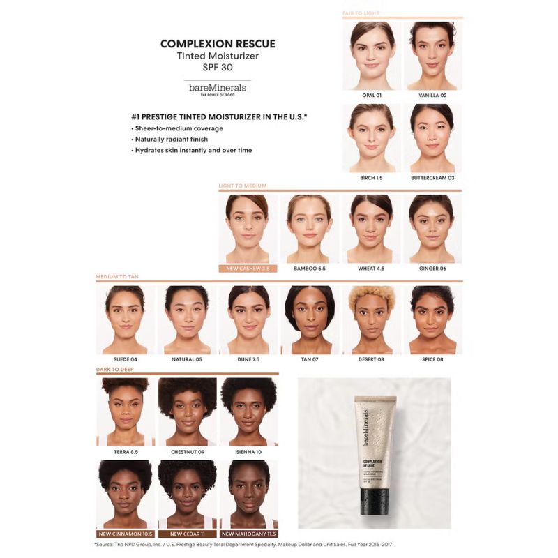 bareMinerals COMPLEXION RESCUE Tinted Moisturizer Broad Spectrum SPF 30 1.18 fl. oz.