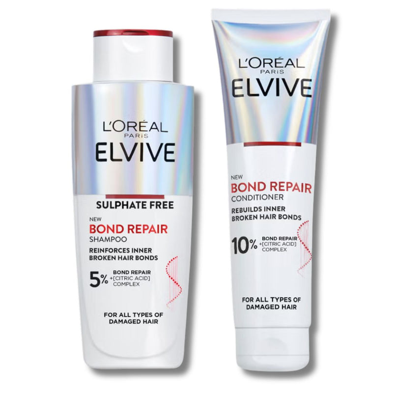 L’Oréal Paris Elvive Bond Repair Shampoo and Conditioner Bundle For Damaged Hair