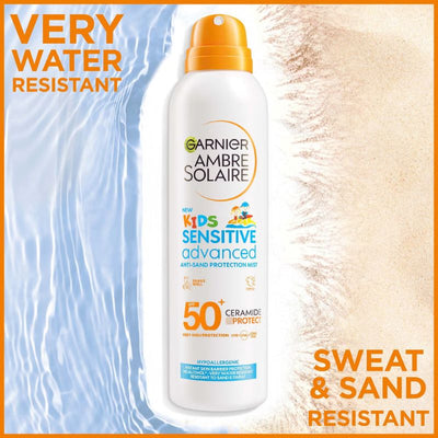 Garnier Ambre Solaire Kids' SPF 50+ Sensitive Advanced Anti-Sand Mist 150ml