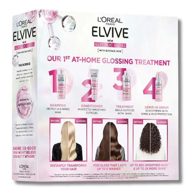 L’Oreal Paris Elvive At Home Glossing Set XM25 (Worth £60)