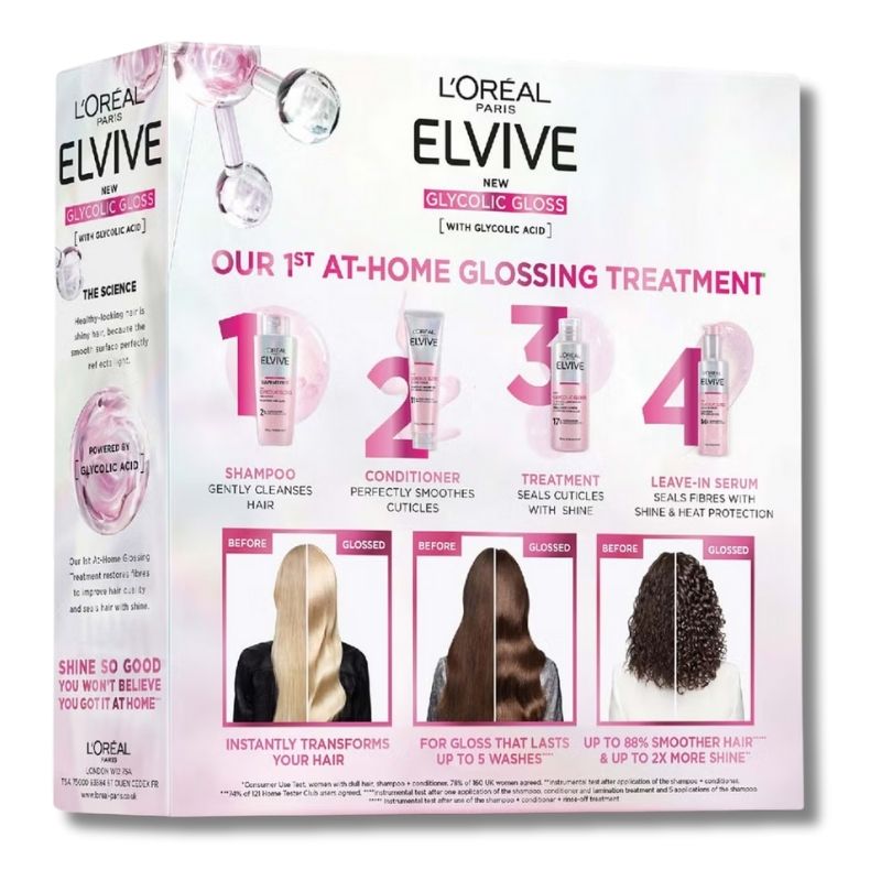 L’Oreal Paris Elvive At Home Glossing Set XM25 (Worth £60)