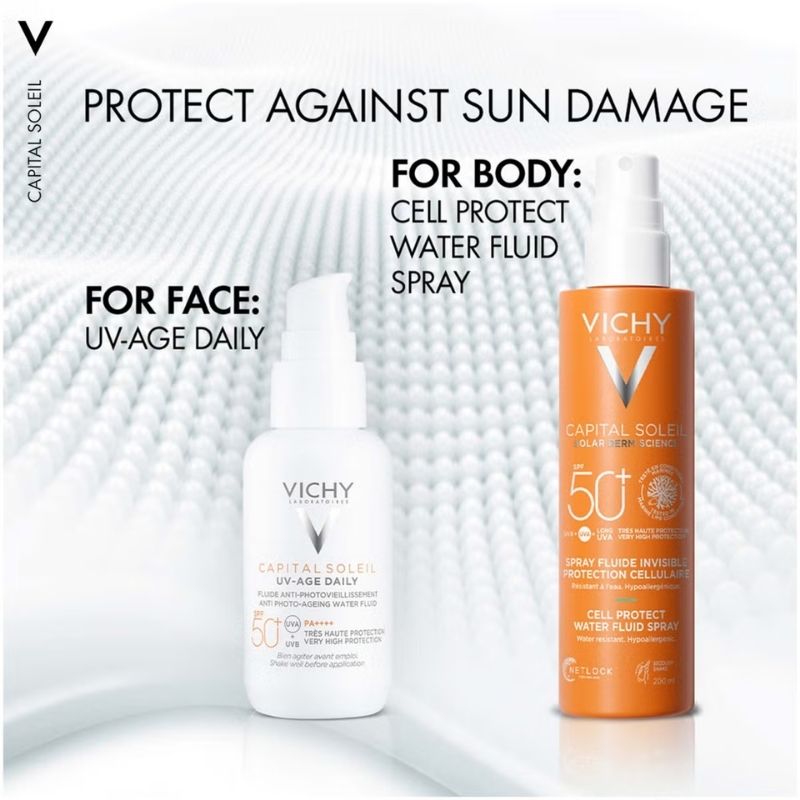 Vichy Capital Soleil Cell Protect Invisible High UVA and UVB Sun Protection Spray SPF50+ 200ml