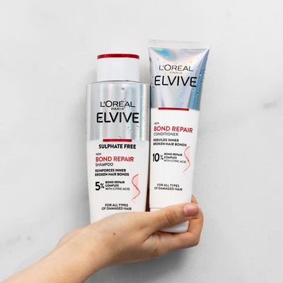 L’Oréal Paris Elvive Bond Repair Shampoo and Conditioner Bundle For Damaged Hair