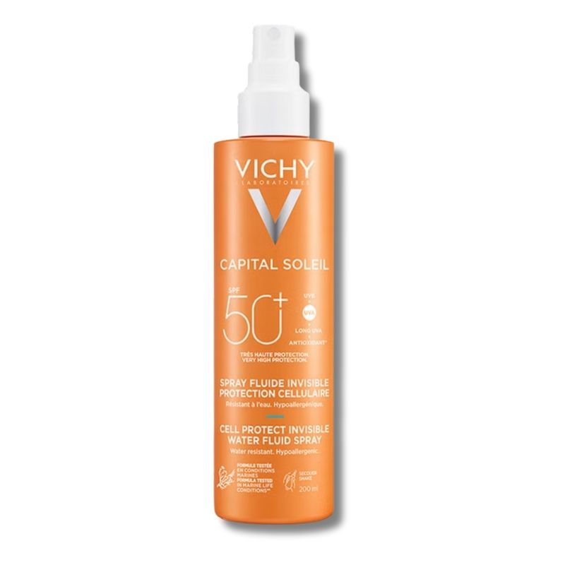 Vichy Capital Soleil Cell Protect Invisible High UVA and UVB Sun Protection Spray SPF50+ 200ml