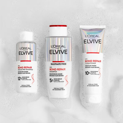 L’Oréal Paris Elvive Bond Repair 3 Step Routine Bundle For Damaged Hair