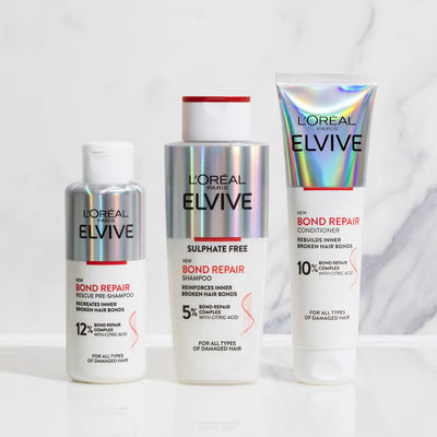 L’Oréal Paris Elvive Bond Repair 3 Step Routine Bundle For Damaged Hair