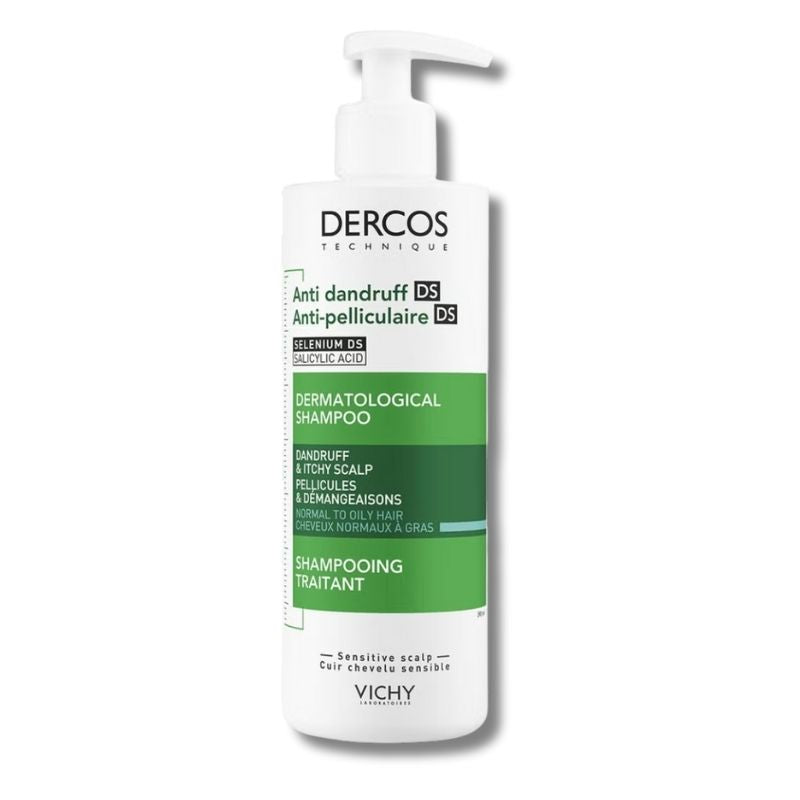 Vichy Dercos Technique Anti-Dandruff Purifying Shampoo for Sensitive, Oily Hair and Scalp 390ml
