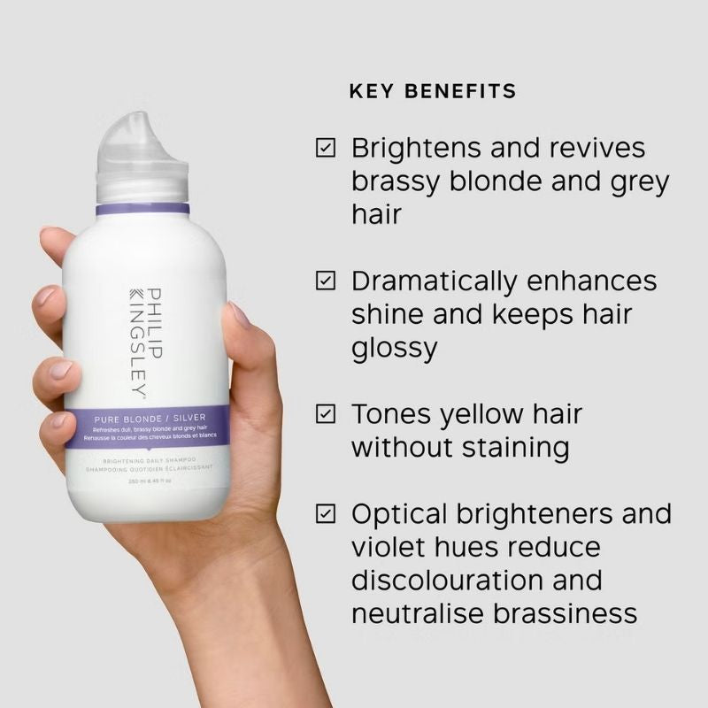 Philip Kingsley Pure Blonde/Silver Shampoo 250ml & Conditioner 200ml Duo (Worth £56.00)