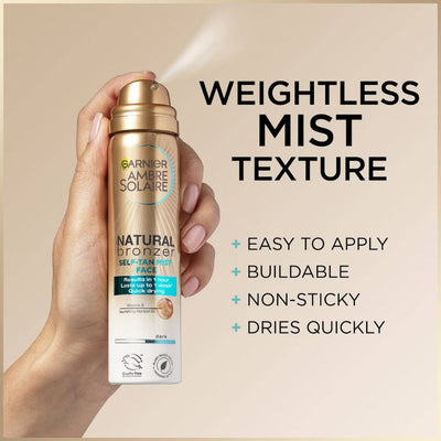 Ambre Solaire Natural Bronzer Quick Drying Self Tan Body Mist Dark 150ml