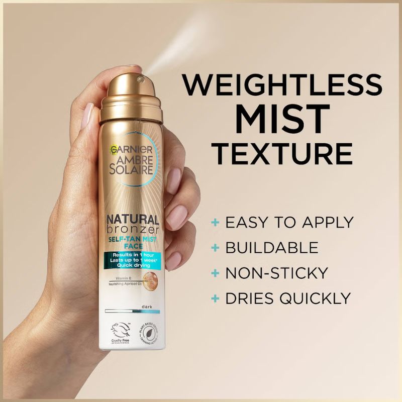 Ambre Solaire Natural Bronzer Quick Drying Self Tan Body Mist Dark 150ml