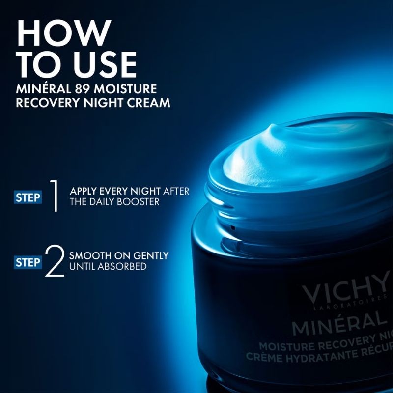 Vichy Minéral 89 Moisture Recovery Melatonin Night Moisturiser Cream 50ml