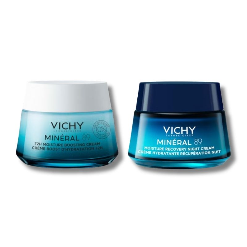 Vichy Minéral 89 Day & Night Cream Hydration Routine Duo Bundle