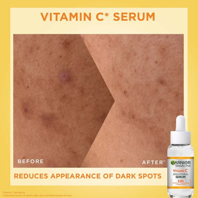 Garnier Vitamin C Brightening Serum & Glow UV Fluid SPF 50+ Face Duo Set