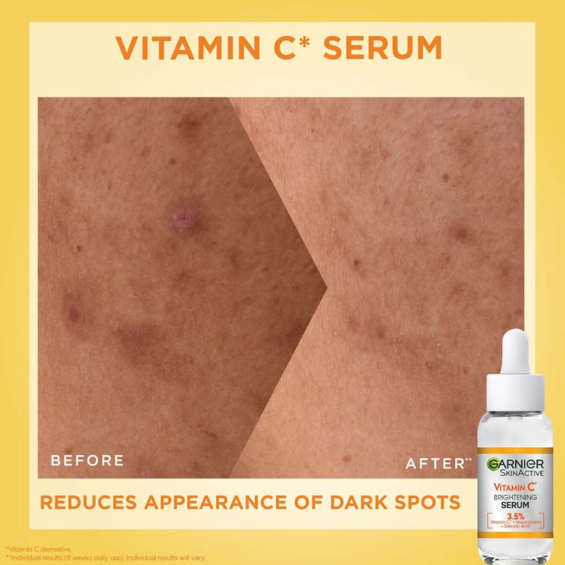 Garnier Vitamin C Brightening Serum & Glow UV Fluid SPF 50+ Face Duo Set
