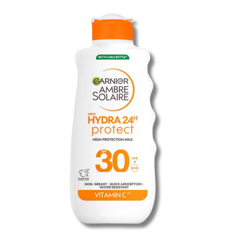 Garnier Ambre Solaire SPF 30 Hydra 24 Hour Protect Hydrating Sun Cream Lotion With Vitamin C, 175ml