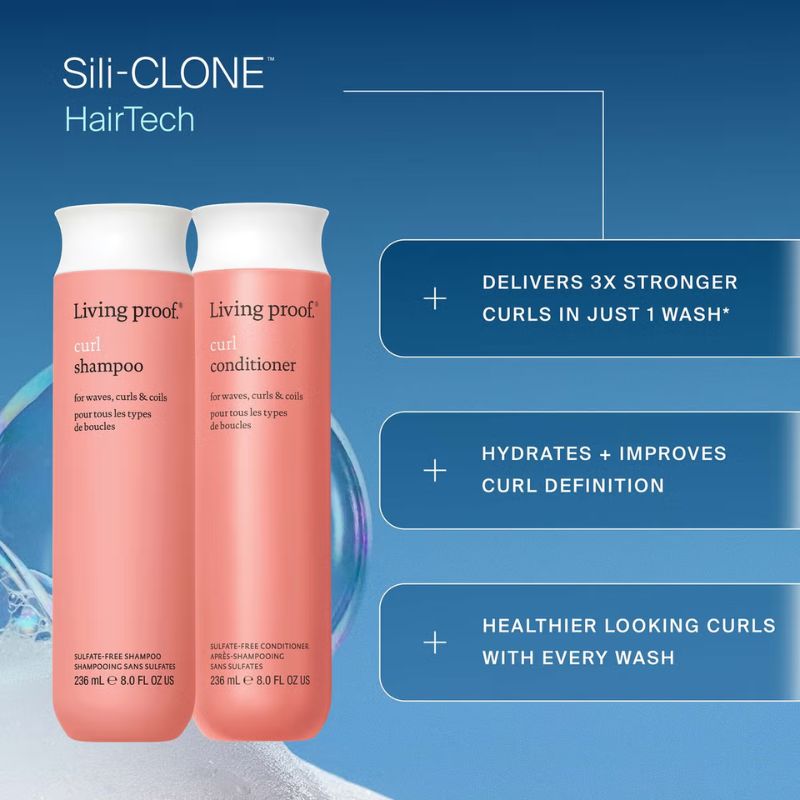Living Proof Curl Shampoo and Conditioner Bundle for Stronger, Hydrated, Healthier Looking Curls