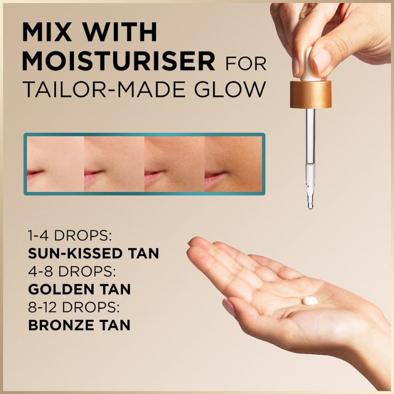 Garnier Glow and Protect Duo: Natural Bronzer Self-Tan Drops and Ambre Solaire Vitamin C Facial SPF50+ Fluid