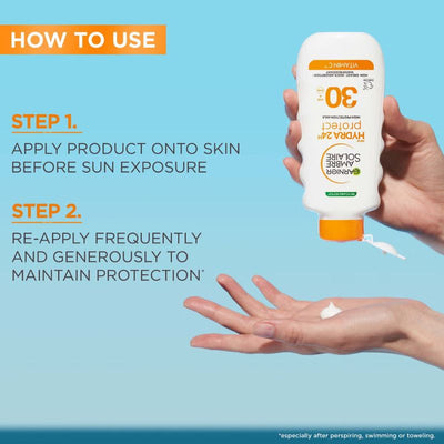 Garnier Ambre Solaire SPF 30 Hydra 24 Hour Protect Hydrating Sun Cream Lotion With Vitamin C, 175ml