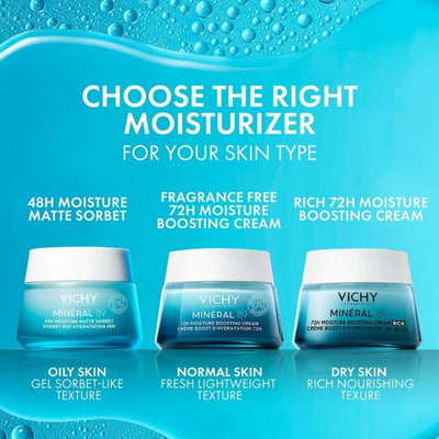 Vichy Minéral 89 72Hr Hyaluronic Acid and Squalane Moisture Boosting Cream 50ml