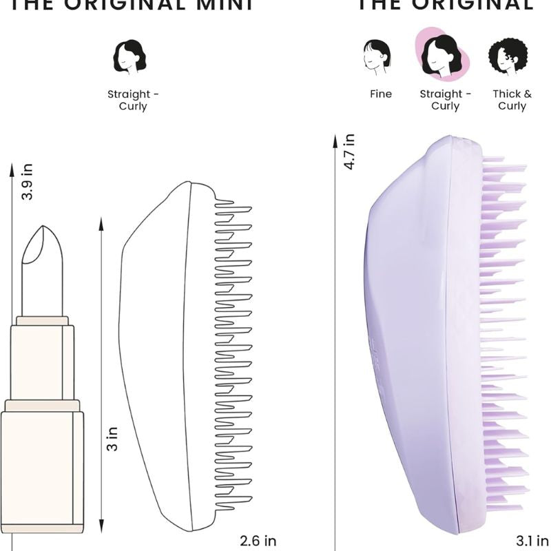 TANGLE TEEZER	The Original Detangling Hairbrush for Wet & Dry Hair Lilac
