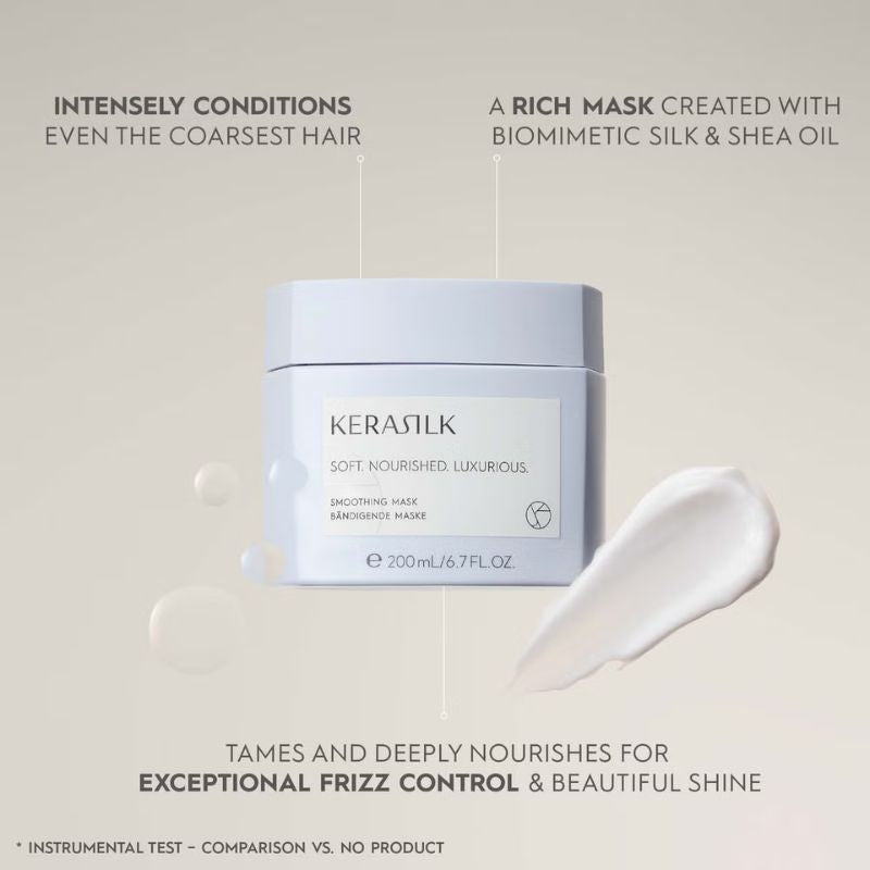KERASILK Essentials Ultimate Smoothing Bundle Shampoo, Conditioner and Mask