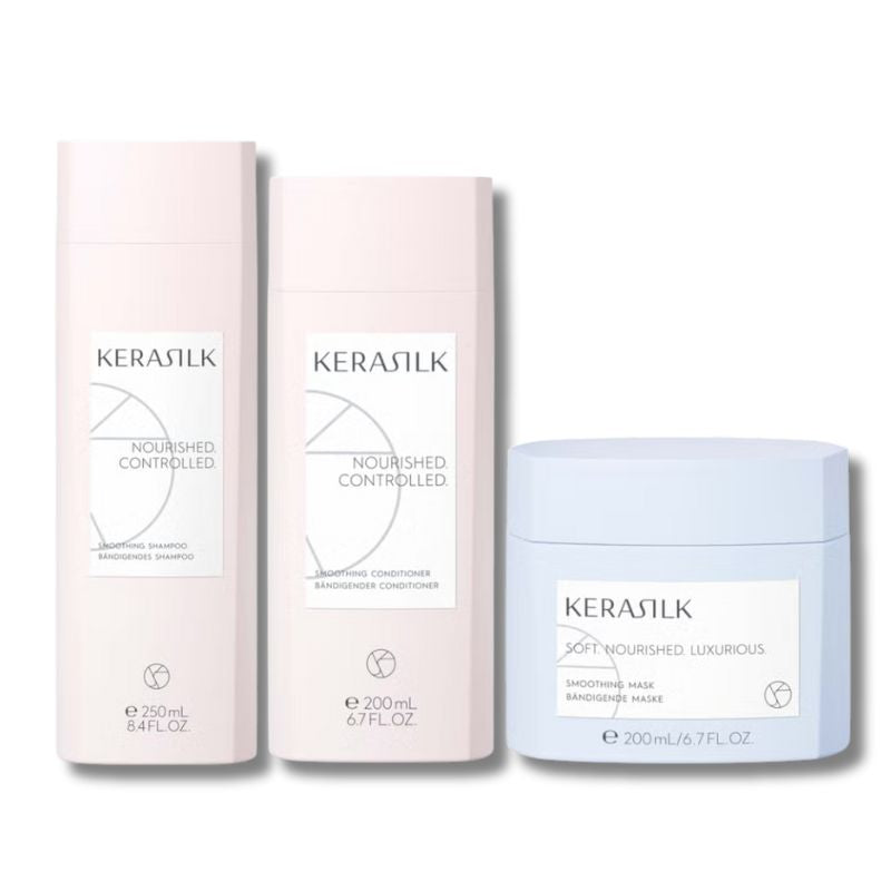KERASILK Essentials Ultimate Smoothing Bundle Shampoo, Conditioner and Mask