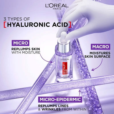 L'Oréal Paris Hyaluronic Acid Serum and Revitalift Laser Retinol Serum Bundle
