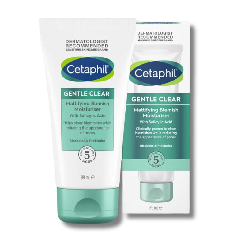 Cetaphil Gentle Clear Mattifying Blemish Face Cream with Salicylic Acid for Sensitive Skin 89ml