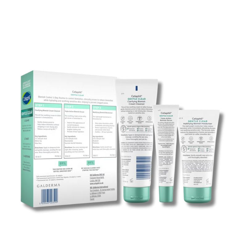 Cetaphil Gentle Clear Blemish Control 3-Step Routine Kit (Worth £46.50)