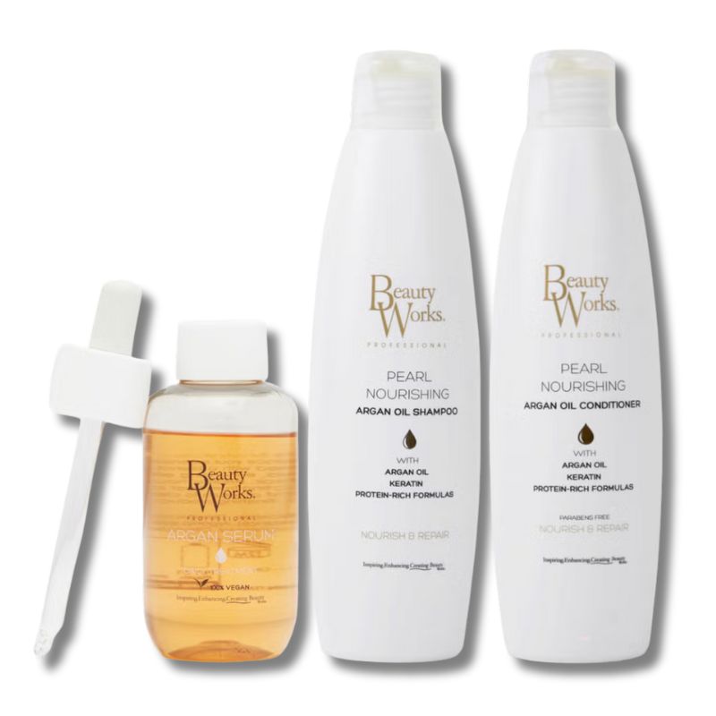Beauty Works Pearl Nourishing Argan Oil Trio