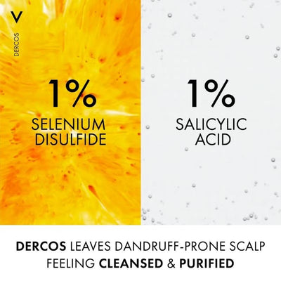 Vichy Dercos Technique Anti-Dandruff Purifying Shampoo for Sensitive, Dry Hair and Scalp 390ml