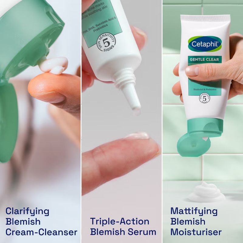 Cetaphil Gentle Clear Blemish Control 3-Step Routine Kit (Worth £46.50)