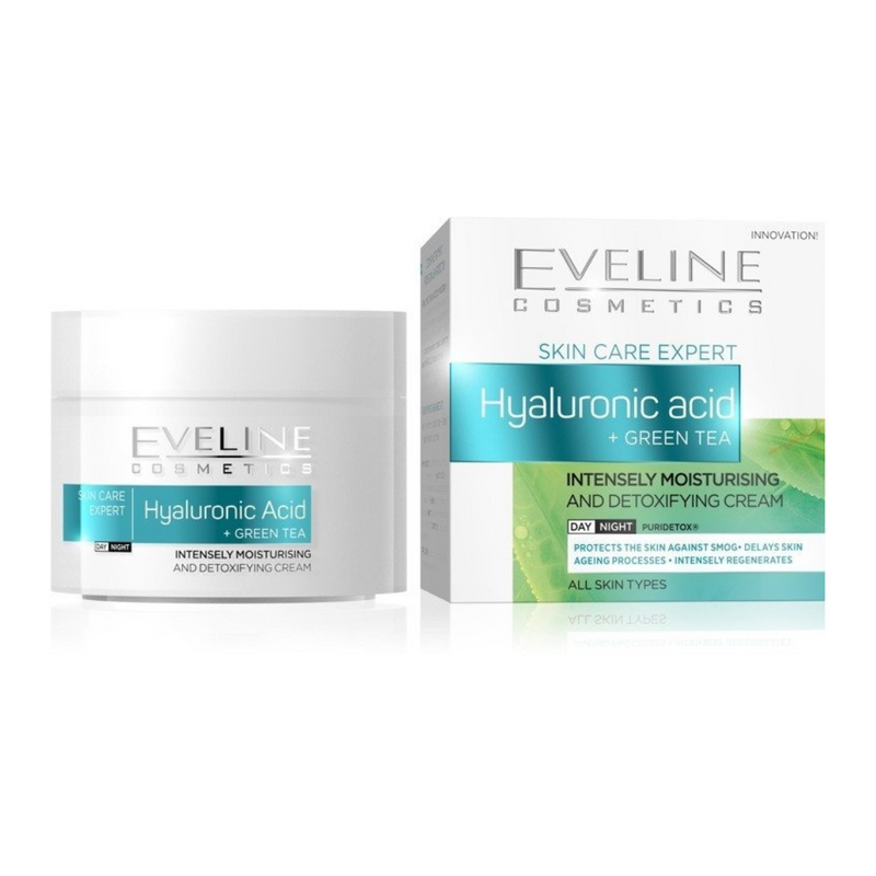 Eveline Green Olive Hyaluronic Acid Anti-Wrinkle Moisturising Cream 50ml