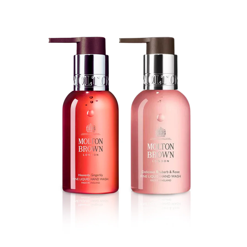 Molton Brown Hand Wash Duo Gift Set — Heavenly Gingerlily & Rhubarb & Rose (2 x 100ml)