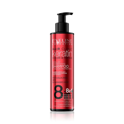 EVELINE Cosmetics Keratin Color & Repair Shampoo 8 in1