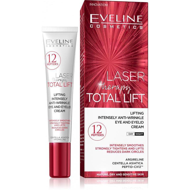 EVELINE Cosmetics Laser Therapy Total Lifting Eye & Eyelid Smoothed Anti-Wrinkle Cream 20ml