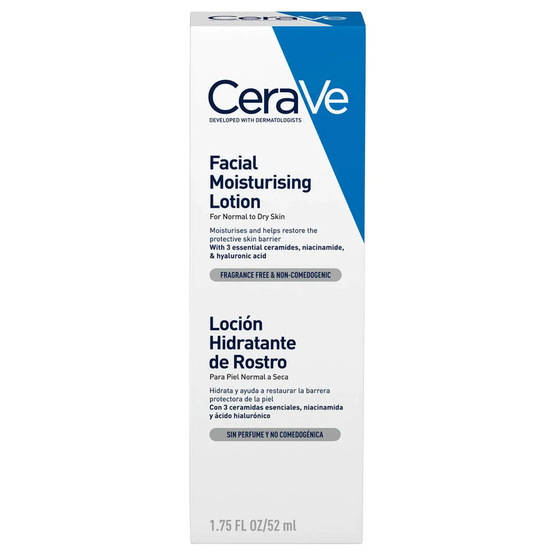 CeraVe PM Facial Moisturising Lotion with Ceramides for Normal to Dry Skin 52ml