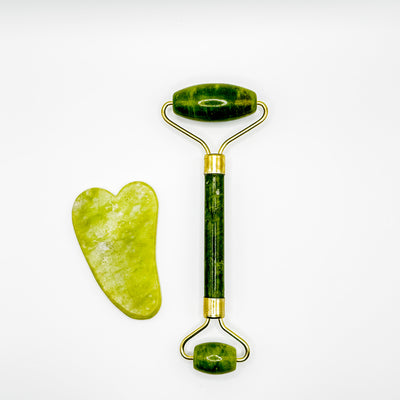 Jade Roller with Gua Sha Scraper for Face Beauty Roller