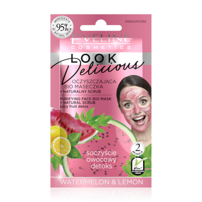 EVELINE Cosmetics Look Delicious Purifying Face Bio Mask & Natural Scrub 10ml