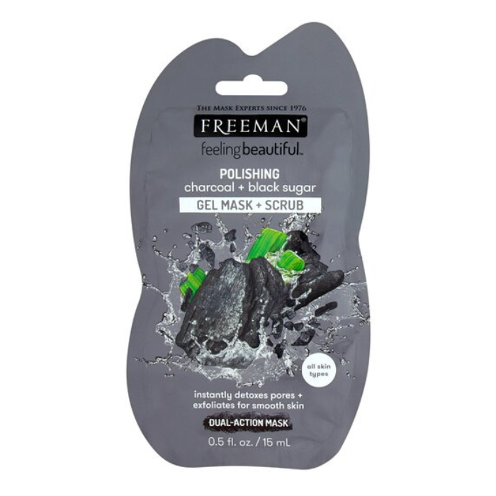 Freeman Polishing Charcoal + Black Sugar Gel Mask + Scrub 15ml