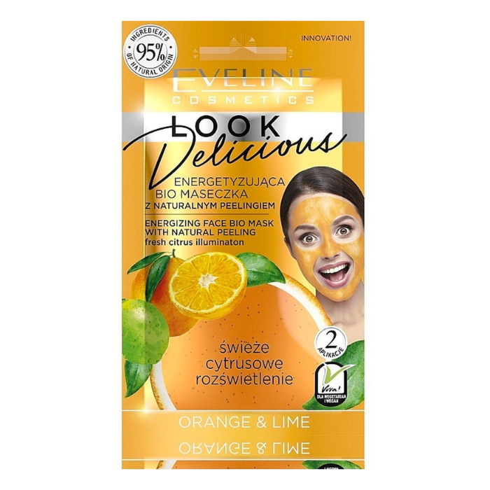 EVELINE Cosmetics Look Delicious Energizing Face Bio Mask Orange & Lime 10ml