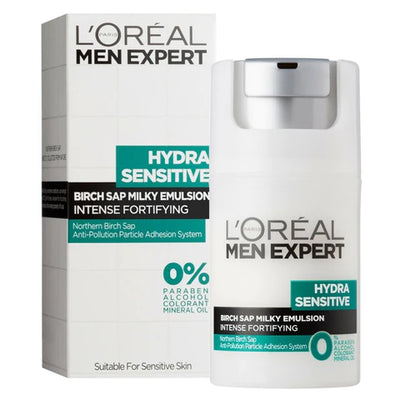 L'Oréal Men Expert Hydra Sensitive Birch Sap Milky Emulsion Intense Fortifying (For Sensitive Skin) 50ml